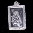 Silver Monkey (Chinese Zodiac) Pendant Necklace