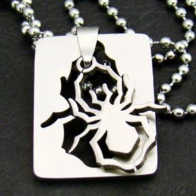 Silver "Spider" Pendant Necklace