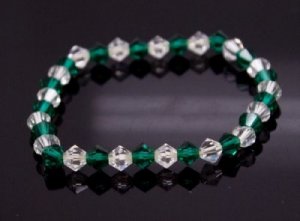 Green Swarovski Crystal Bracelet