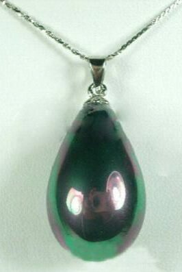 Black Shell Pearl "Teardrop" Pendant Necklace