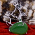 Silver Jade Swan Pendant Necklace [style1]