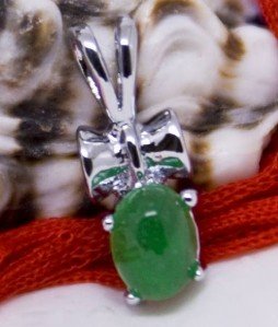 Silver Jade Pendant Necklace [style3]
