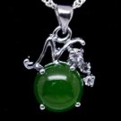 Silver Jade Crystal Pendant Necklace [style3]