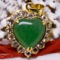 18K Gold Jade Heart Crystal Pendant Necklace [style1]