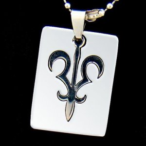 Silver Fleur De Lis Pendant Necklace [style2]