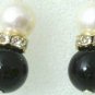 Genuine Freshwater Pearl & Black Onyx Earrings