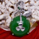 Silver Jade Fruit Pendant Necklace [style1]