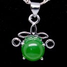 Silver Jade Pendant Necklace [style4]