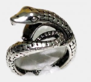 Tibetan Silver Snake Serpent Ring