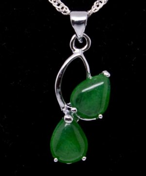 Silver Jade Pendant Necklace [style5]