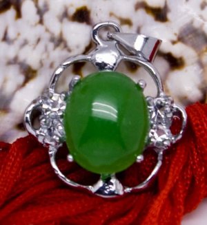 Silver Jade Crystal Pendant Necklace [style8]