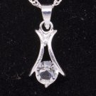 Silver Crystal Pendant Necklace