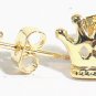 18KGP Gold Crown Stud Earrings