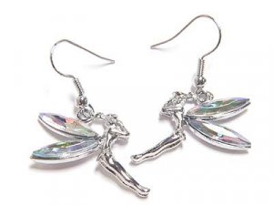 Clear Tinkerbell Fairy Earrings