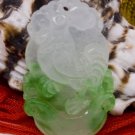 Jade Rooster (Chinese Zodiac) Amulet Talisman Pendant Necklace