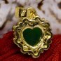 18K Gold Jade Heart Crystal Pendant Necklace [style2]