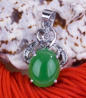 Silver Jade Crystal Pendant Necklace [style9]
