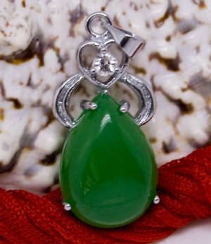 Silver Jade Crystal Pendant Necklace [style10]