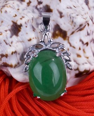 Silver Jade Pendant Necklace [style7]