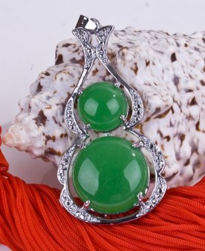 Silver Jade Pendant Necklace [style8]