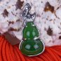 Silver Jade Gourd Pendant Necklace