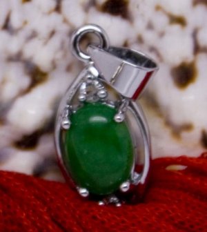Silver Jade Crystal Pendant Necklace [style12]