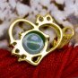 18K Gold Jade Heart Crystal Pendant Necklace [style3]