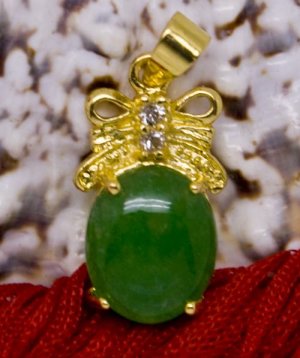18K Gold Jade Crystal Pendant Necklace [style5]