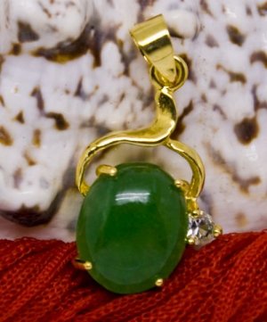 18K Gold Jade Crystal Pendant Necklace [style8]