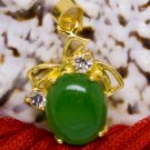 18K Gold Jade Crystal Pendant Necklace [style10]