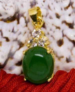 18K Gold Jade Crystal Pendant Necklace [style12]