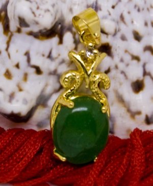 18K Gold Jade Crystal Pendant Necklace [style13]