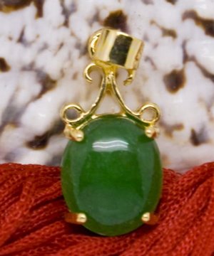 18K Gold Jade Pendant Necklace [style3]