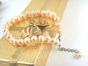 Genuine Pink Freshwater Pearl Bracelet
