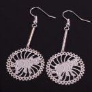 Silver Ox Cow Chinese Zodiac Earrings