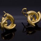 18K Gold Plated Spiral Twist Earrings
