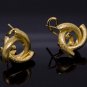 18K Gold Plated Spiral Twist Earrings