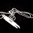 Skull Bullet Goth Pendant Necklace