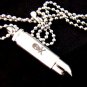 Skull Bullet Goth Pendant Necklace