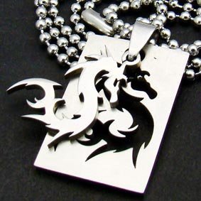 Silver Dragon Pendant Necklace [style2]