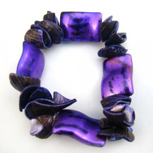 Violet Purple Shell Bracelet [style1]