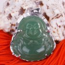 Silver Jade Buddha Buddhist Pendant Necklace [style6]