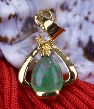 18K Gold Jade Pendant Necklace [style4]