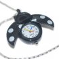 Black Ladybug Watch Pendant Necklace