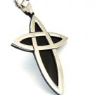 Silver Christian Cross Pendant Necklace