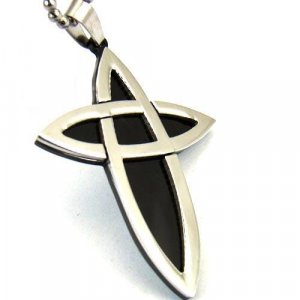 Silver Christian Cross Pendant Necklace