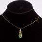 18K Gold Jade Gourd Pendant Necklace