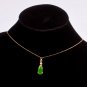 18K Gold Jade Crystal "Teardrop" Pendant Necklace