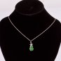 Silver Jade Gourd Pendant Necklace