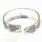 Antique Tibetan Inscription Bh&Atilde;&para; k&Atilde;&curren; Silver Cuff Bracelet Bangle [style2]